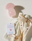 Luna Norte - Micro Dose Gemstone Standing Mushroom - Rose Quartz -