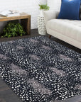 Solo Rugs - Louis Hand Knotted Contemporary Modern Animal Print Wool Black Area Rug -