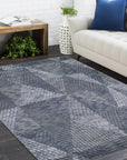 Solo Rugs - Erie Hand Knotted Modern Contemporary Solid Gray Area Rug -