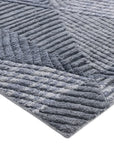 Solo Rugs - Erie Hand Knotted Modern Contemporary Solid Gray Area Rug -