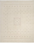 Solo Rugs - Simi Hand Loomed Bohemian Gabbeh Area Rug - 3X5 Snow Boho