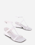 Intentionally Blank - Semy Wedge Heel Sandal - WHITE LEATHER