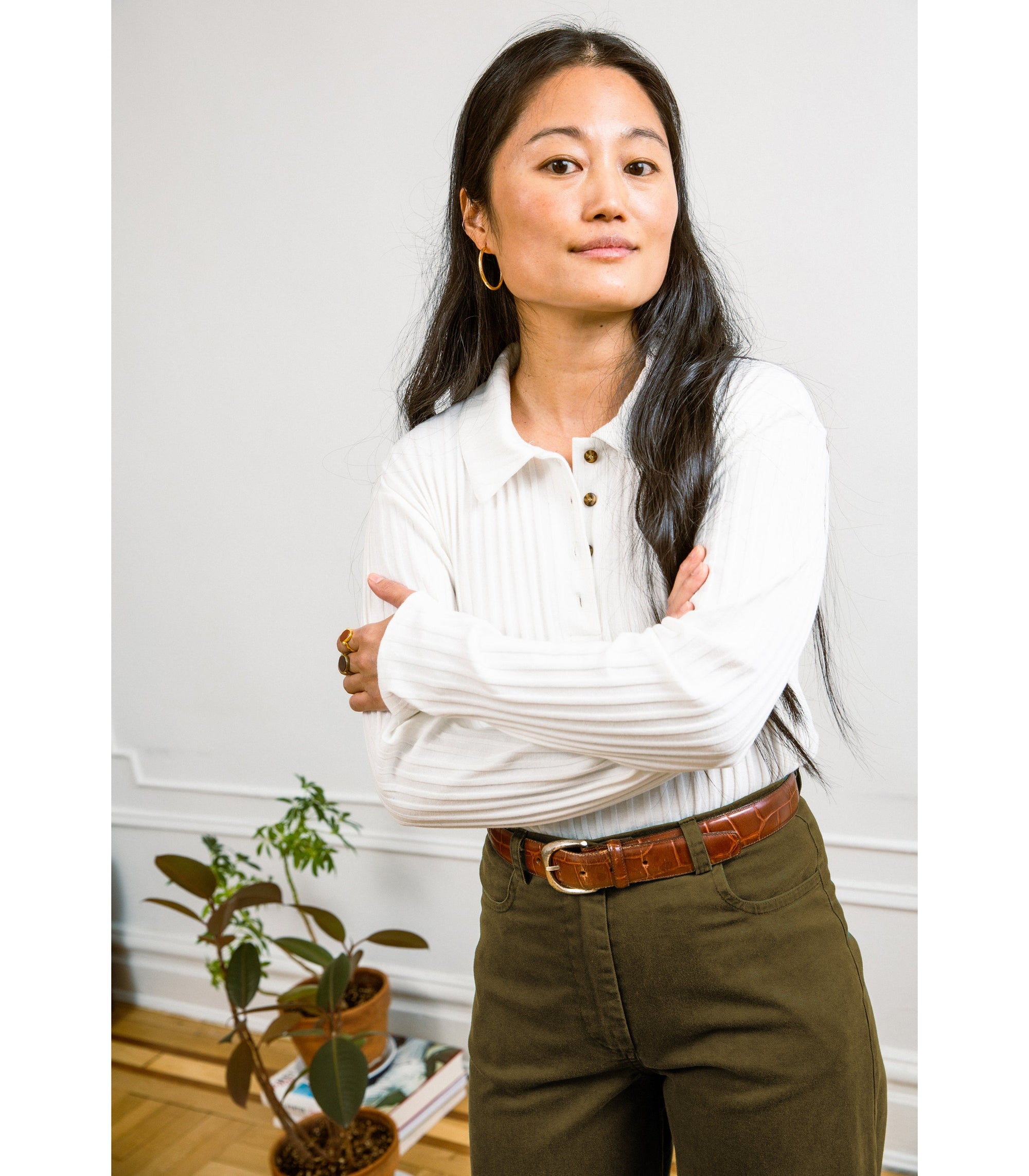 Loup - Toni Wide Ankle Pants - Moss -