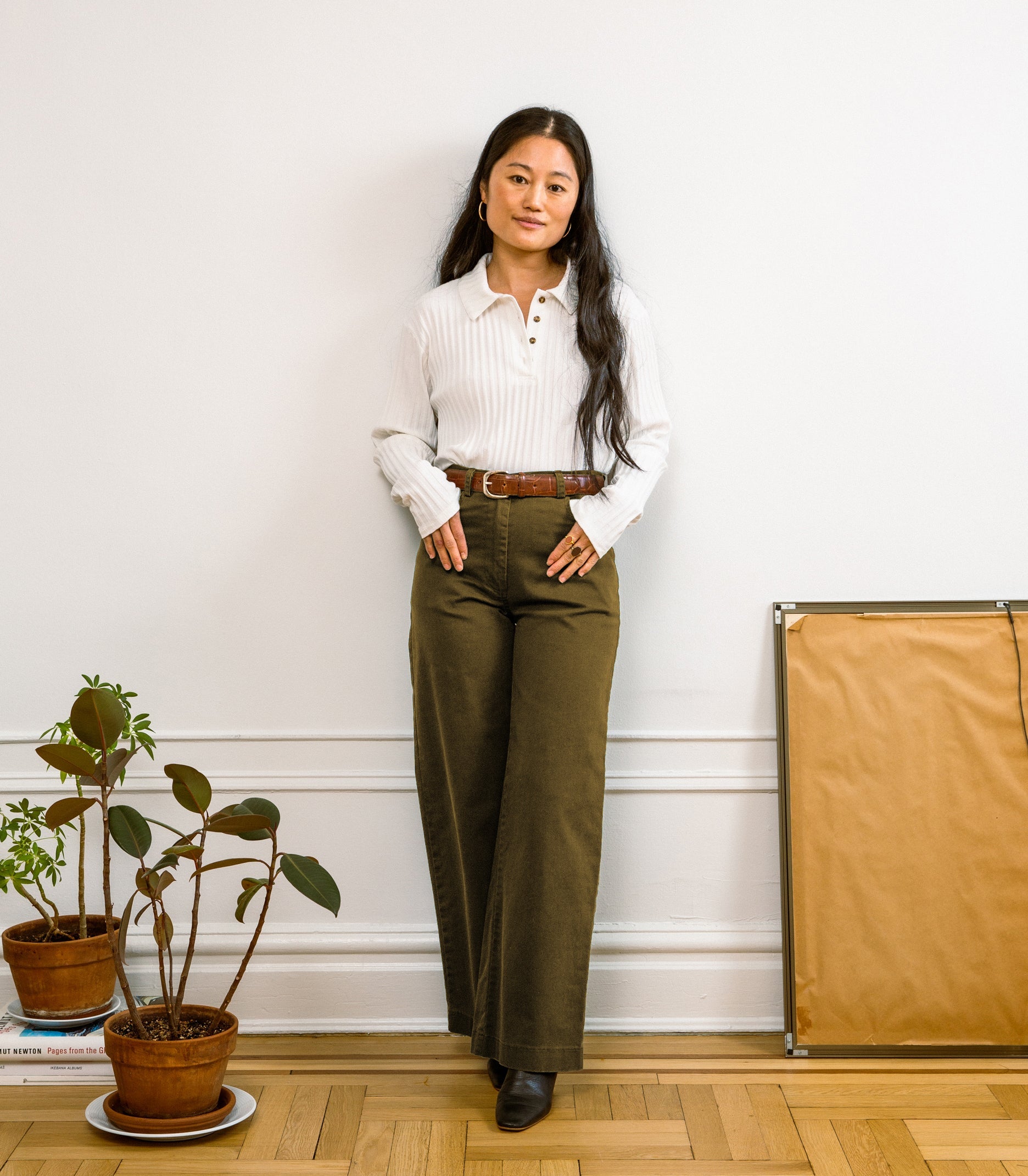 Loup - Toni Wide Ankle Pants - Moss -