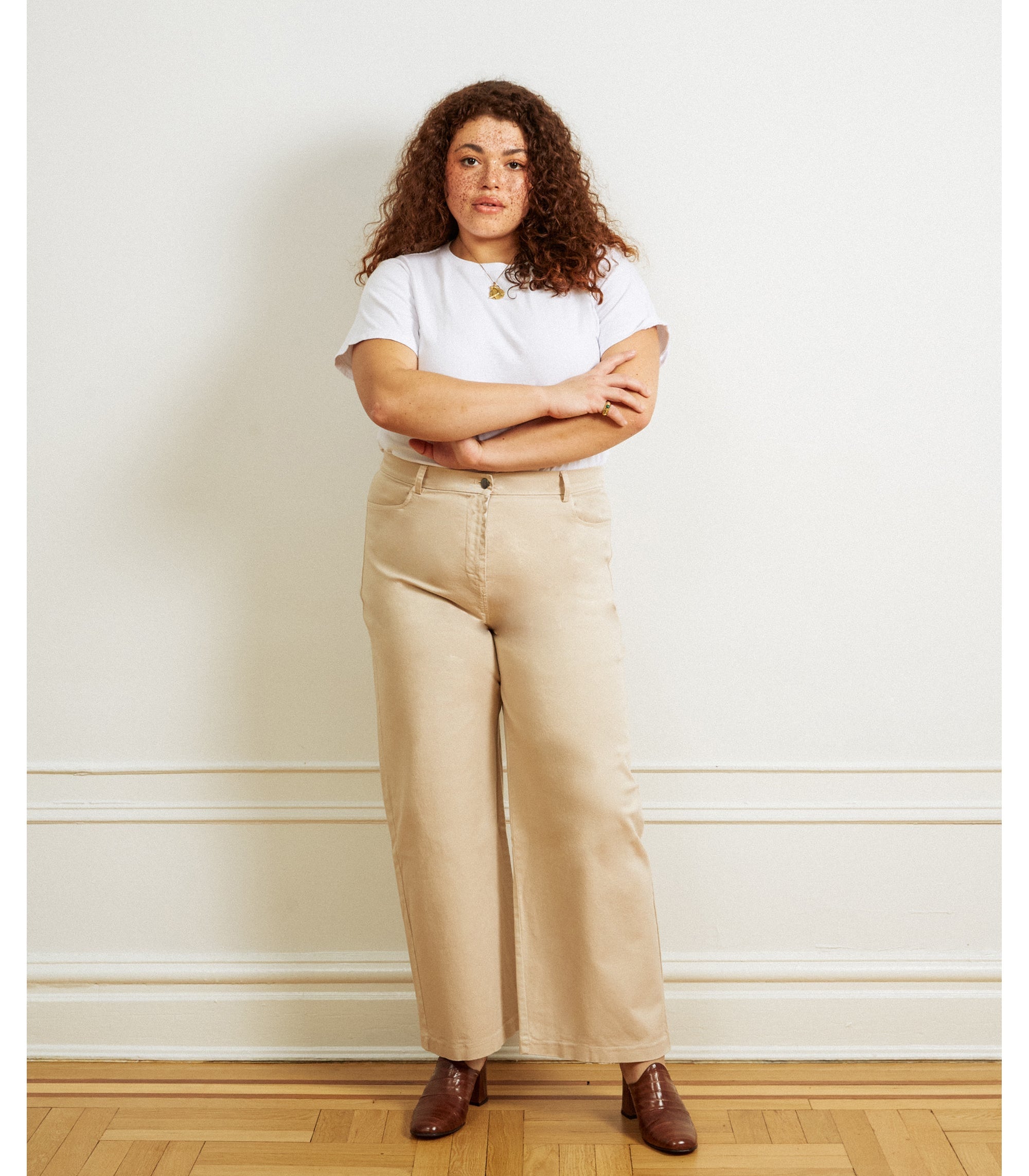 Loup - Toni Wide Ankle Pants - Sand -