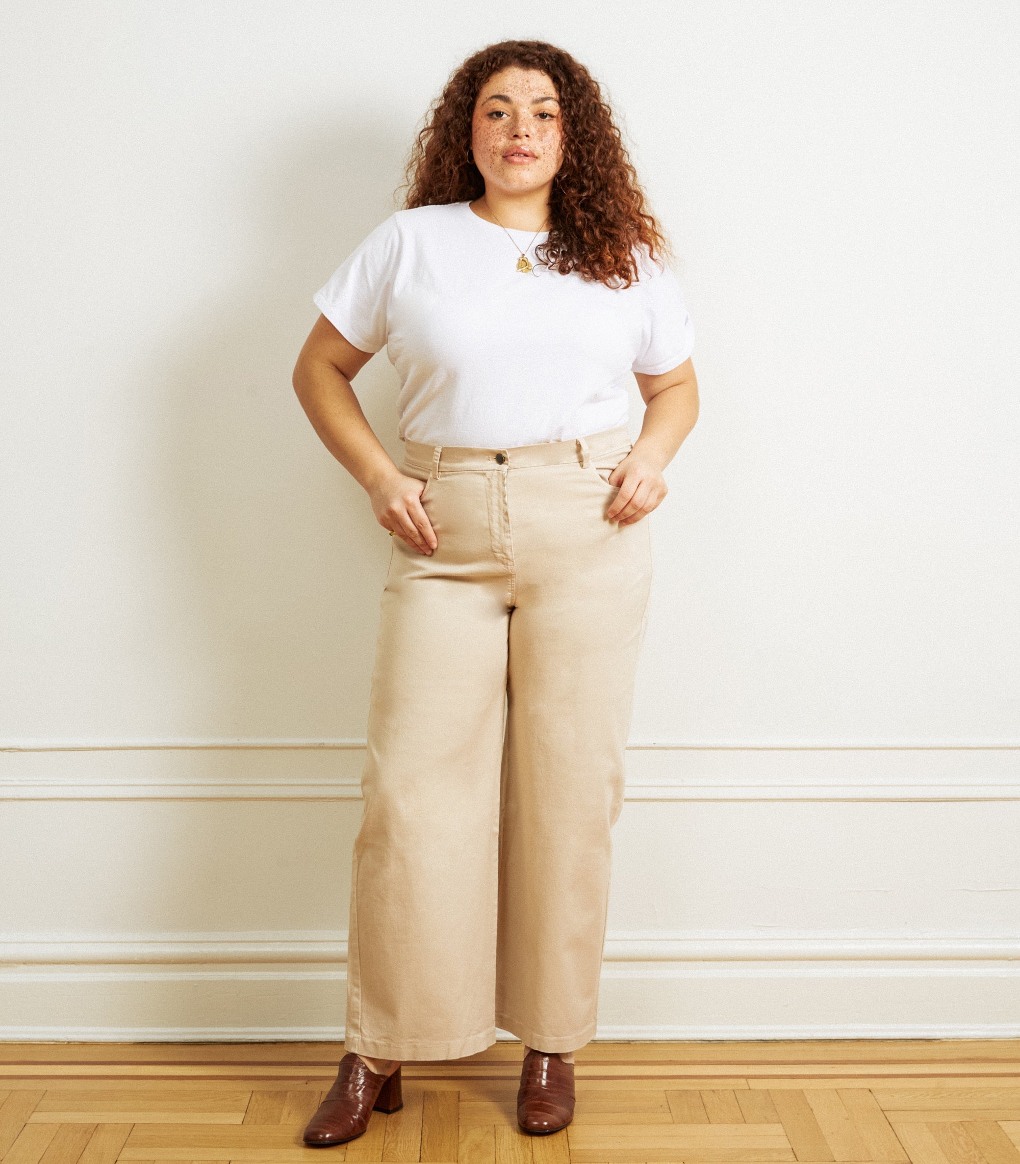 Loup - Toni Wide Ankle Pants - Sand -
