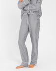 ettitude - Sateen PJ Pants - L Slate Stripes