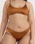 Organic Basics - Solar Swim Scoop Neck Bikini Top - Shimmer Coast -