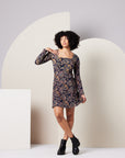Known Supply - Sonnet Dress - Dark Blue Paisley -
