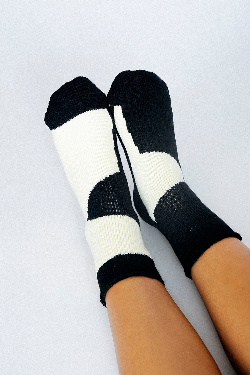 Tailored Union - Cozy Socks - Off White/Black -