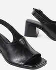 Intentionally Blank - Teresa Slingback Open Toe Block Heel -
