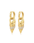 Luv Aj - The Seashell Charm Hoops - Gold