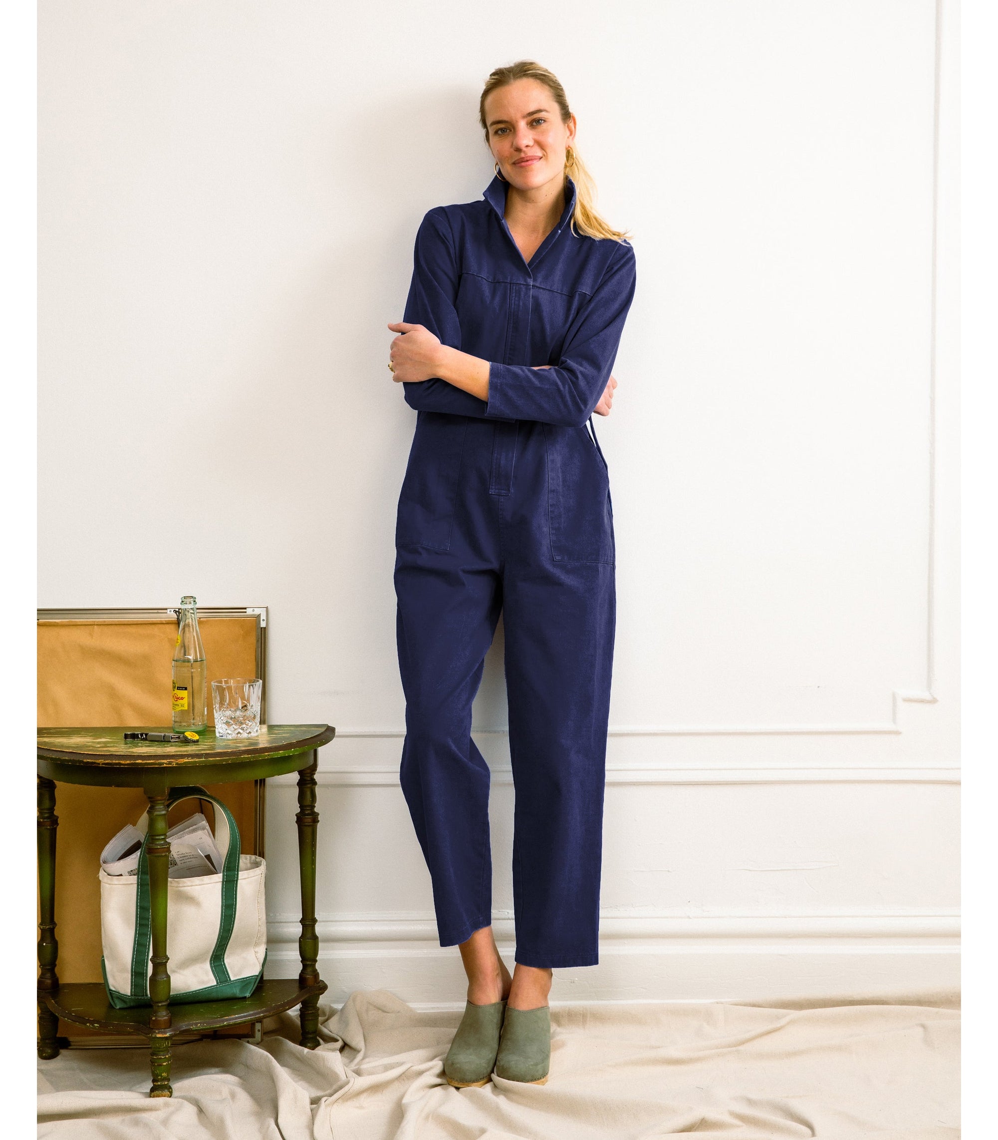 Loup - Wallis Long Sleeve Zip Jumpsuit - Twilight -