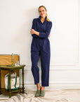 Loup - Wallis Long Sleeve Zip Jumpsuit - Twilight -