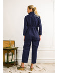 Loup - Wallis Long Sleeve Zip Jumpsuit - Twilight -