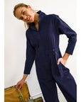 Loup - Wallis Long Sleeve Zip Jumpsuit - Twilight -