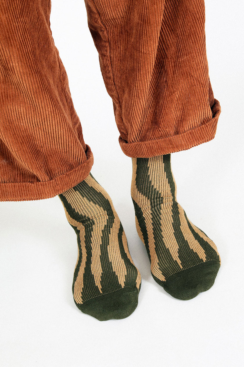 Tailored Union - Groove - Olive Men's Socks -