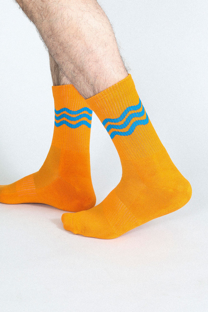 Tailored Union - Wavy - Orange Men's Socks -