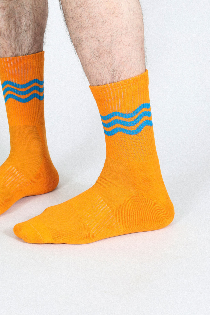 Tailored Union - Wavy - Orange Men's Socks -