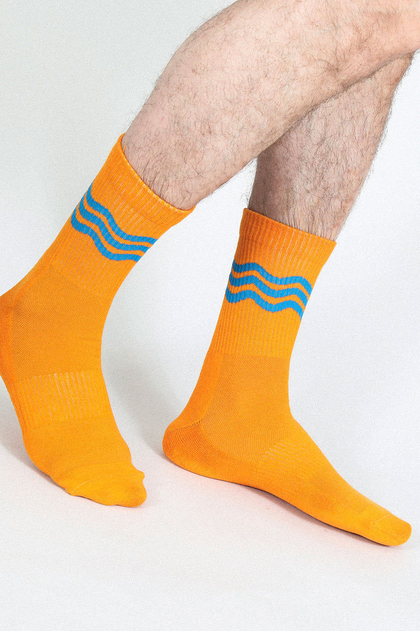 Tailored Union - Wavy - Orange Men's Socks -