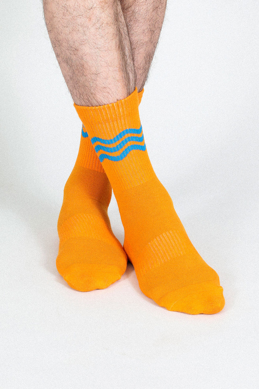 Tailored Union - Wavy - Orange Men's Socks -