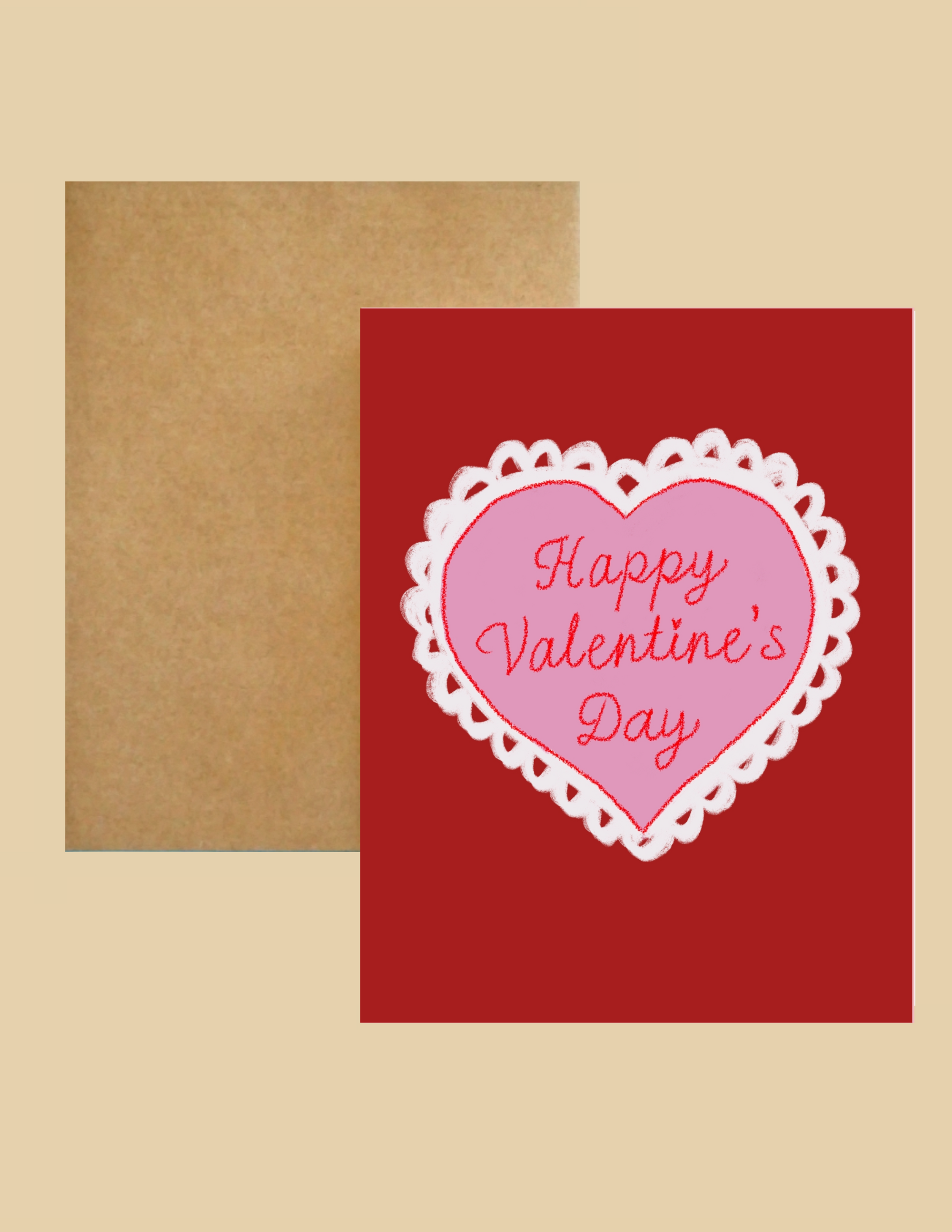 Nice Paper - Greeting Card - Happy Valentine's Day -