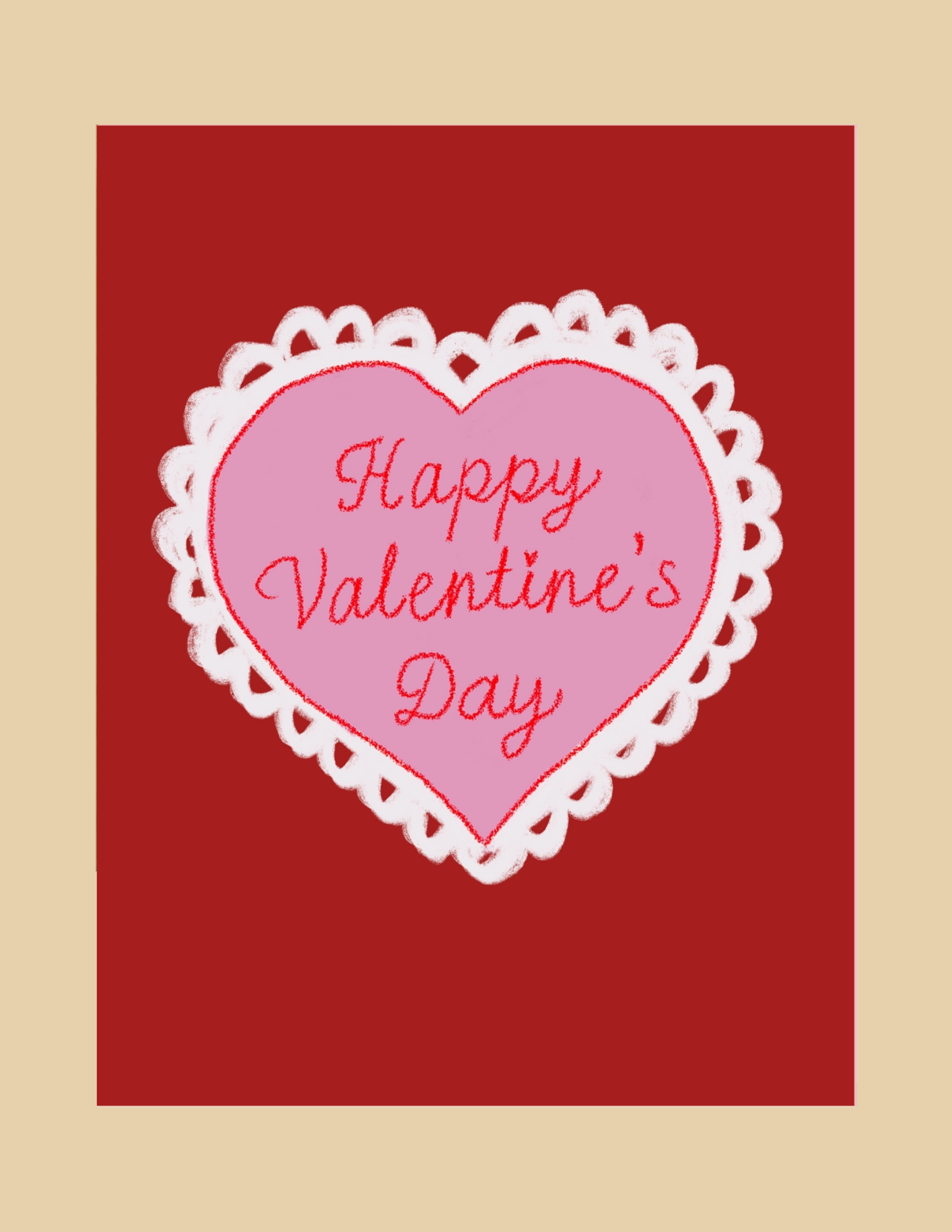 Nice Paper - Greeting Card - Happy Valentine's Day -