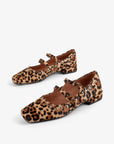 Intentionally Blank - Venezuela Double Strap Cowhide Mary Jane - Leopard -