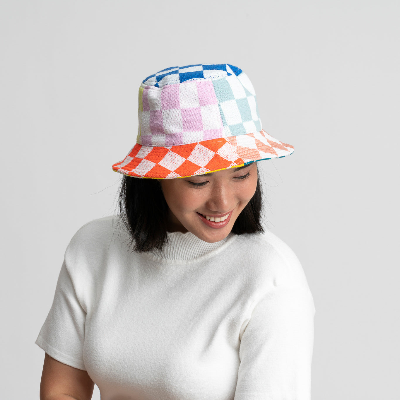 Verloop - Checkerboard Patchwork Bucket Hat -
