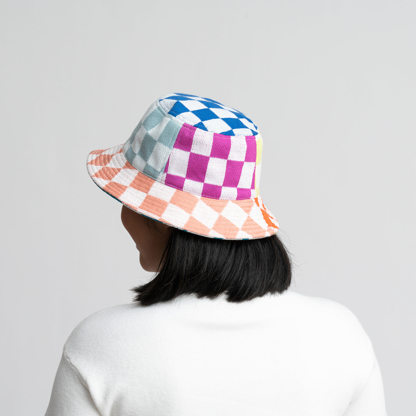 Verloop - Checkerboard Patchwork Bucket Hat -