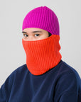 Verloop - Ribbed Colorblock Balaclava -