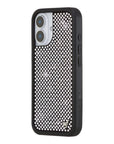 Wildflower iPhone case 17 Rhinestone | White Sparkle Cute