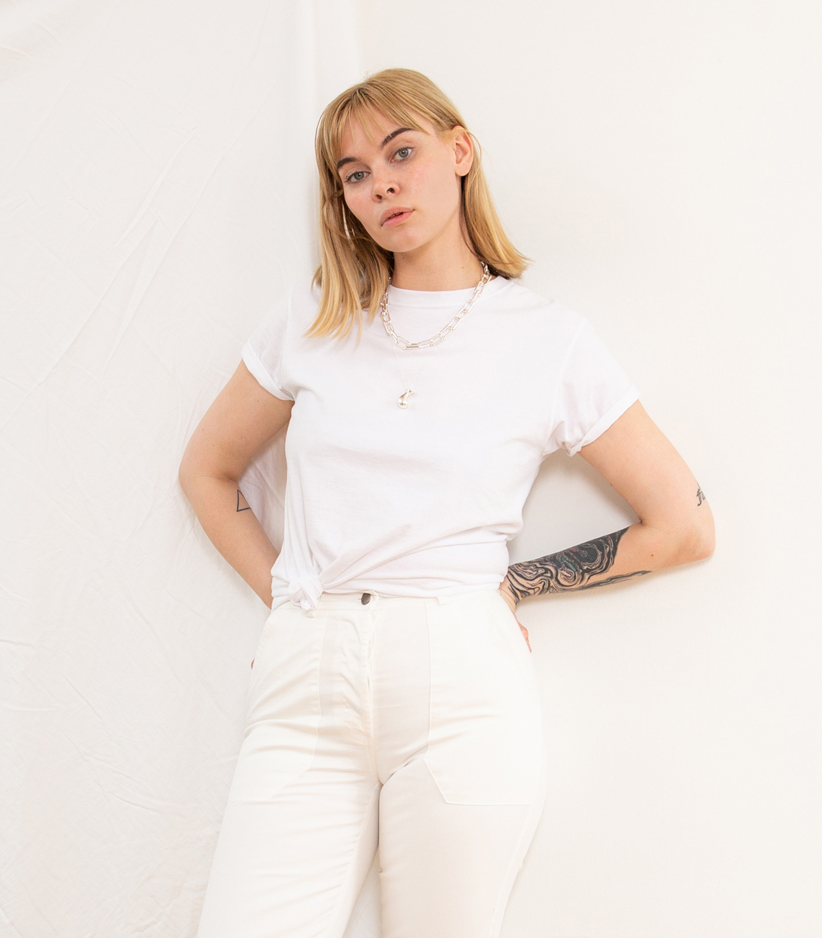 Loup - James Straight-Leg Work Pant - White -