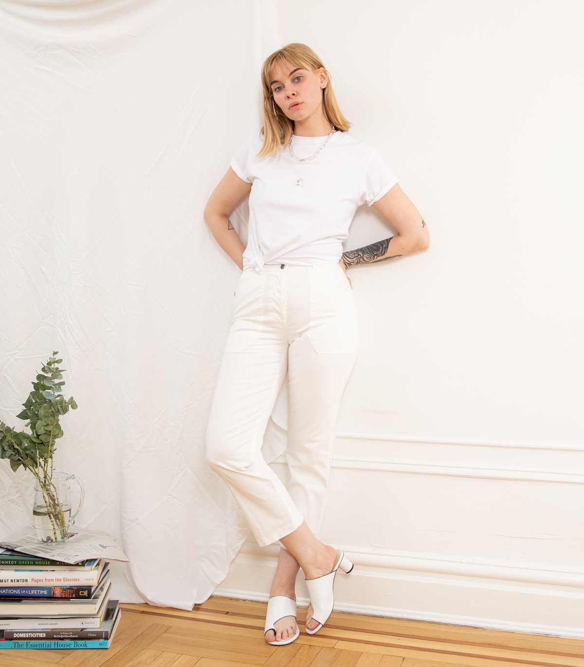 Loup - James Straight-Leg Work Pant - White -