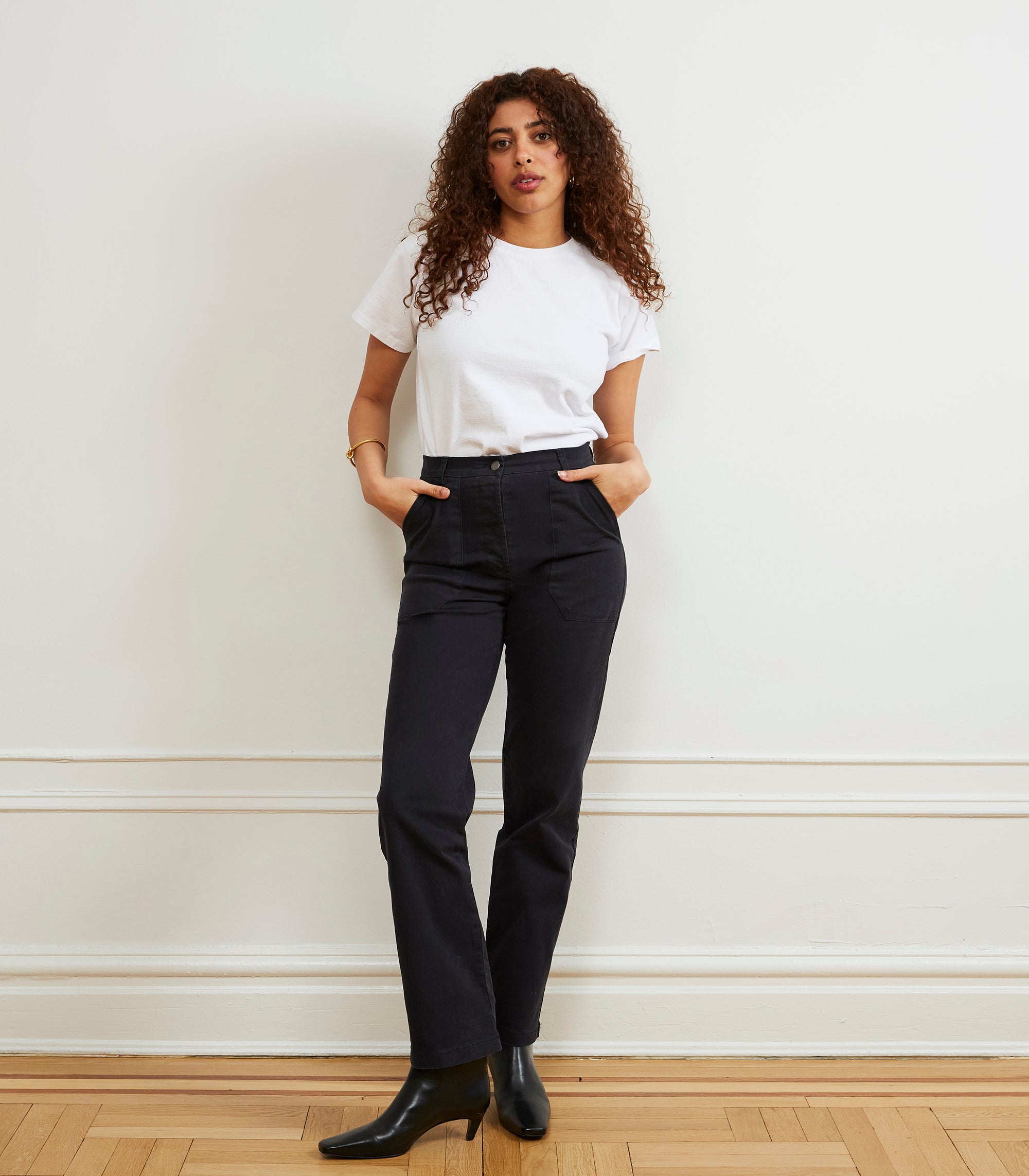 Loup - Long James Straight-Leg Work Pant - Black -