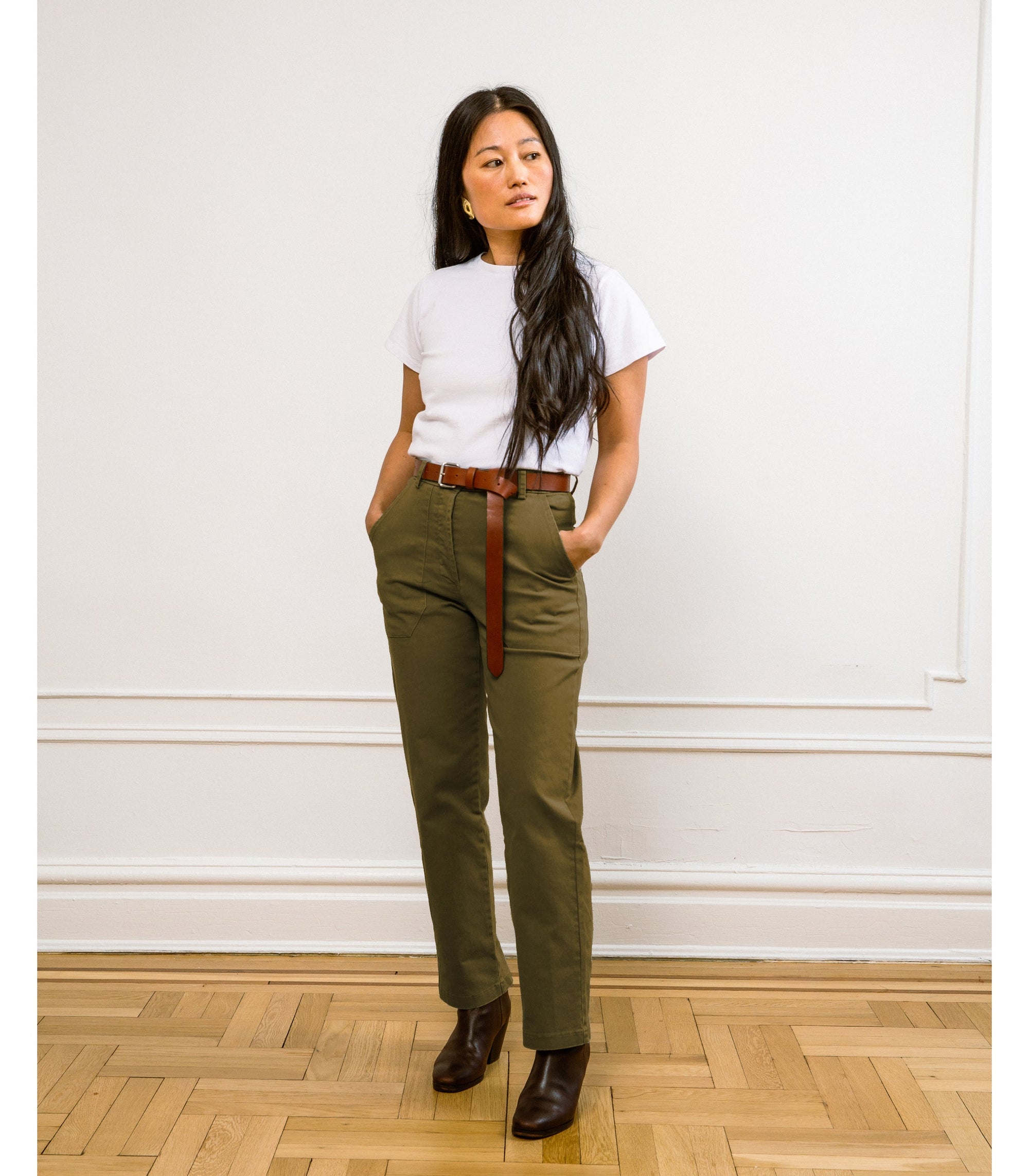 Loup - James Straight-Leg Work Pant - Moss -