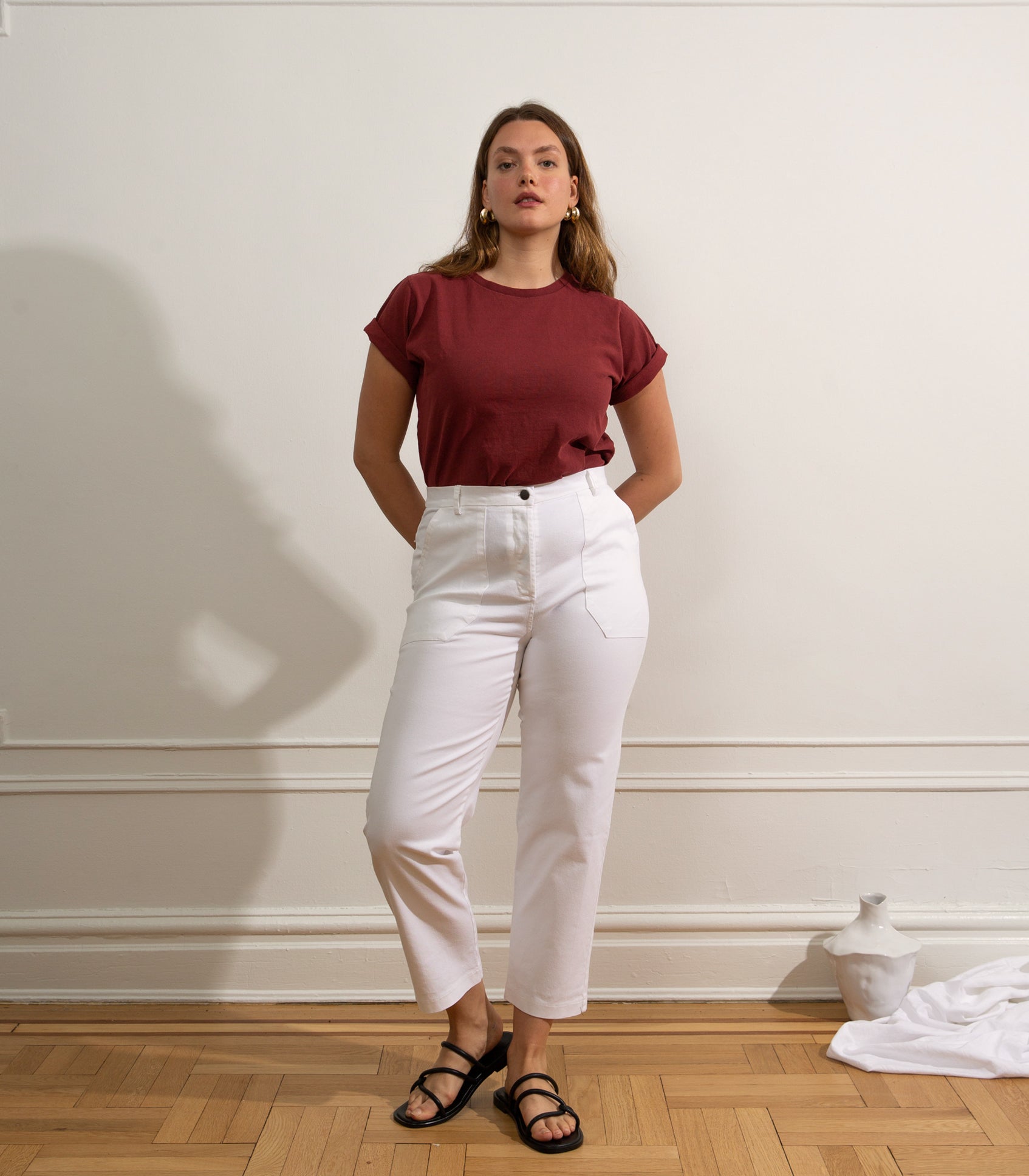 Loup - James Straight-Leg Work Pant - White -