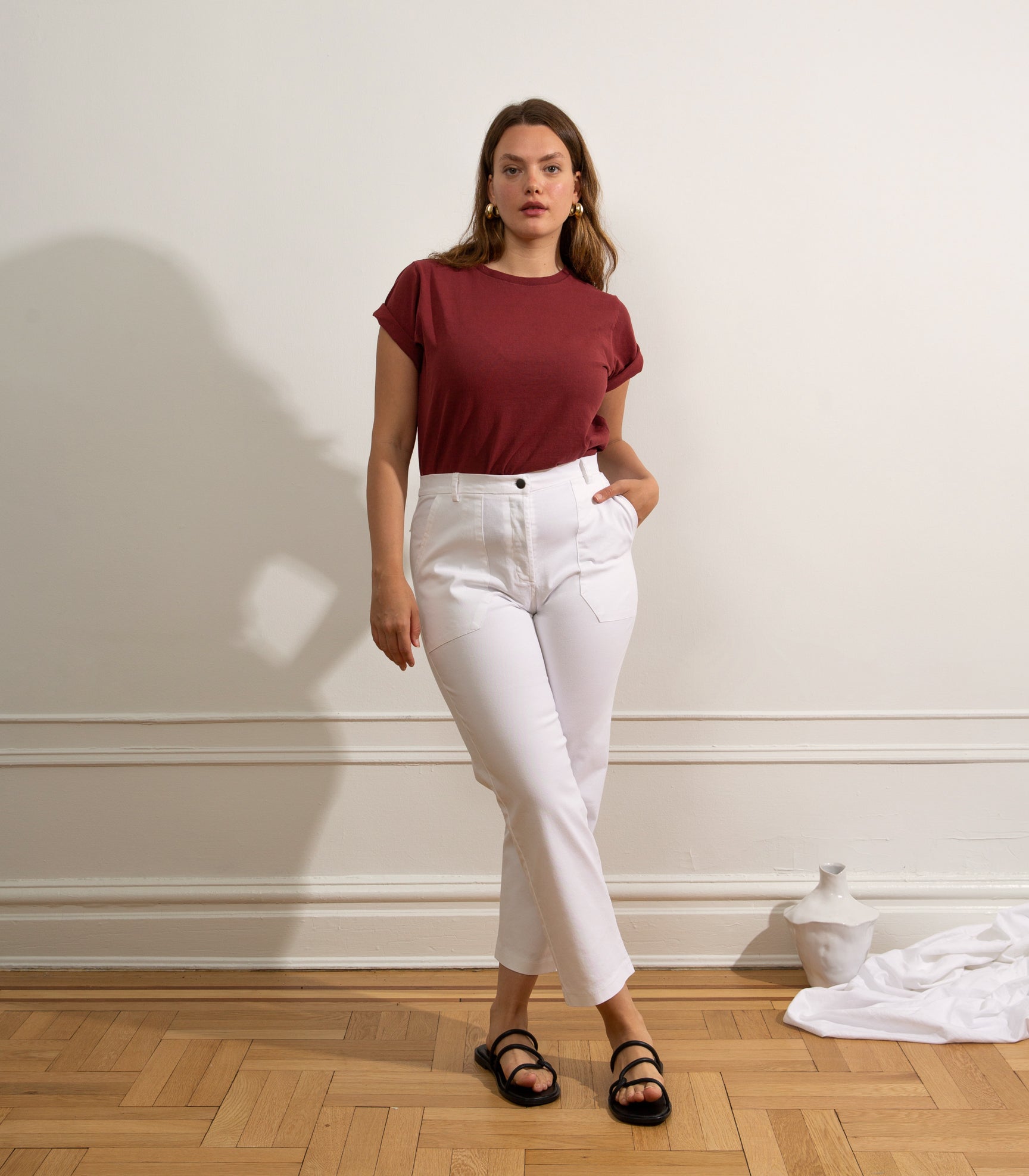Loup - James Straight-Leg Work Pant - White -