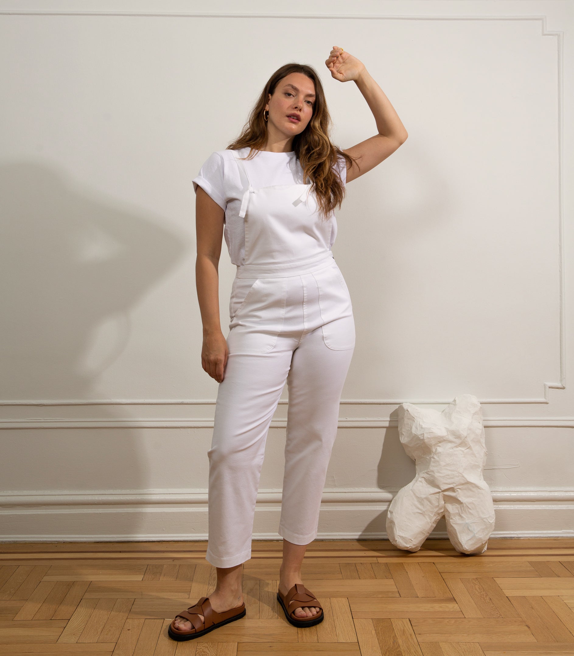 Loup - Knot Overalls - White -