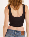 Organic Basics - Flex Corset Top - Black -
