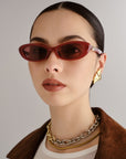 Le Specs - The Whisperer Sunglasses - Garnet -