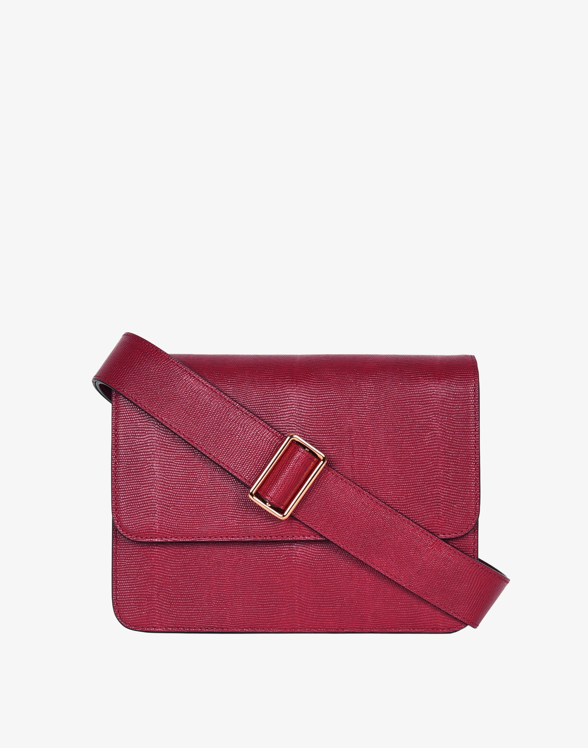 Hyer Goods - Luxe Cube Bag - Cherry Red Lizard -