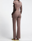 Organic Basics - Pointelle Straight Leg Pants - Clay -