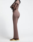Organic Basics - Pointelle Straight Leg Pants - Clay -