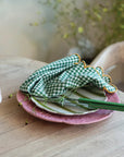 Creative Co. - Cotton Scalloped Napkins - Green Gingham -