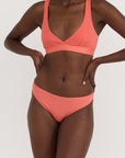 Organic Basics - Core Rib Thong - Sunset -