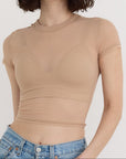 Organic Basics - Mesh Tee - Hazelnut -