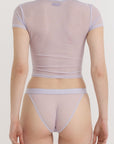 Organic Basics - Mesh Tee - Soft Lilac -