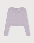 Organic Basics - Everyday Scoop Neck Long Sleeve Tee - Soft Lilac -