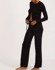 Organic Basics - Soft Knit Straight Leg Pants - Black -